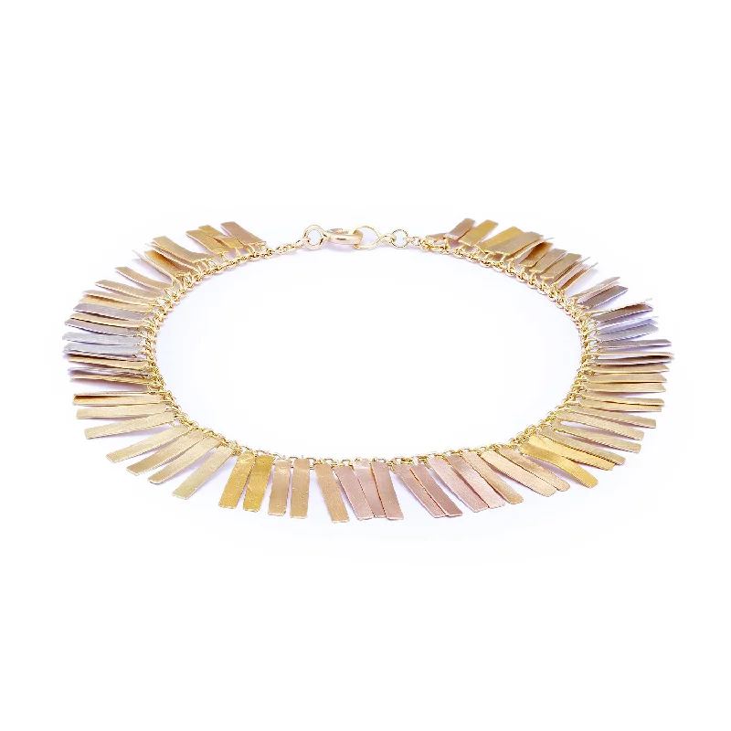 women rose gold bracelets -Sunset Fringe Bracelet