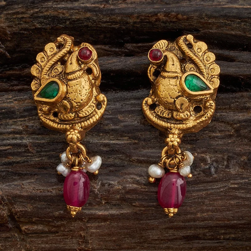 women drop earrings -Silver Temple Earring 161881