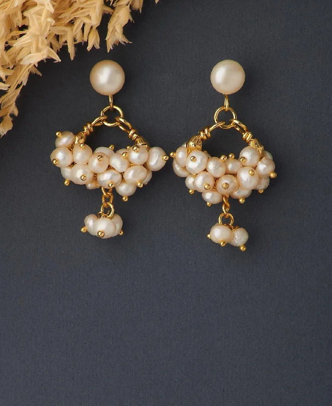 women delicate earrings -Trendy Banjara Pearl Earring