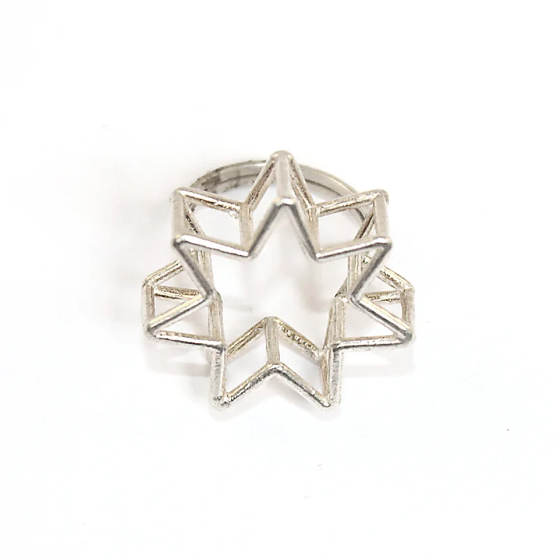 women antique engagement rings -3D 7 Pointed Star Ring