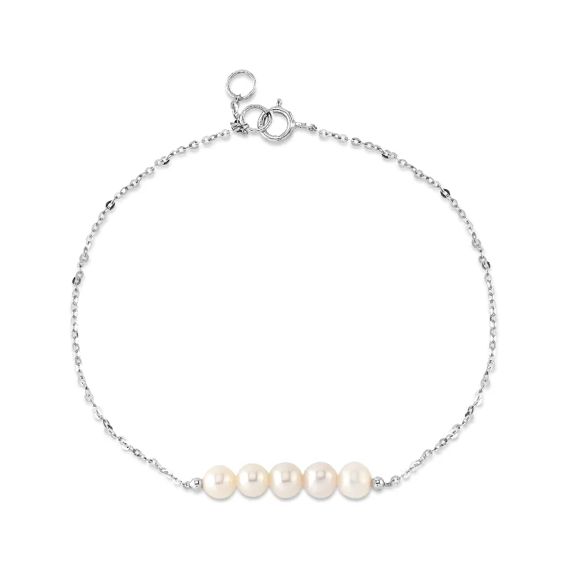 women romantic bangles -14K Gold Freshwater Pearl Addie Bracelet