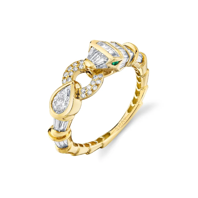 women promise rings -READY TO SHIP DIAMOND SERPENTINE RING