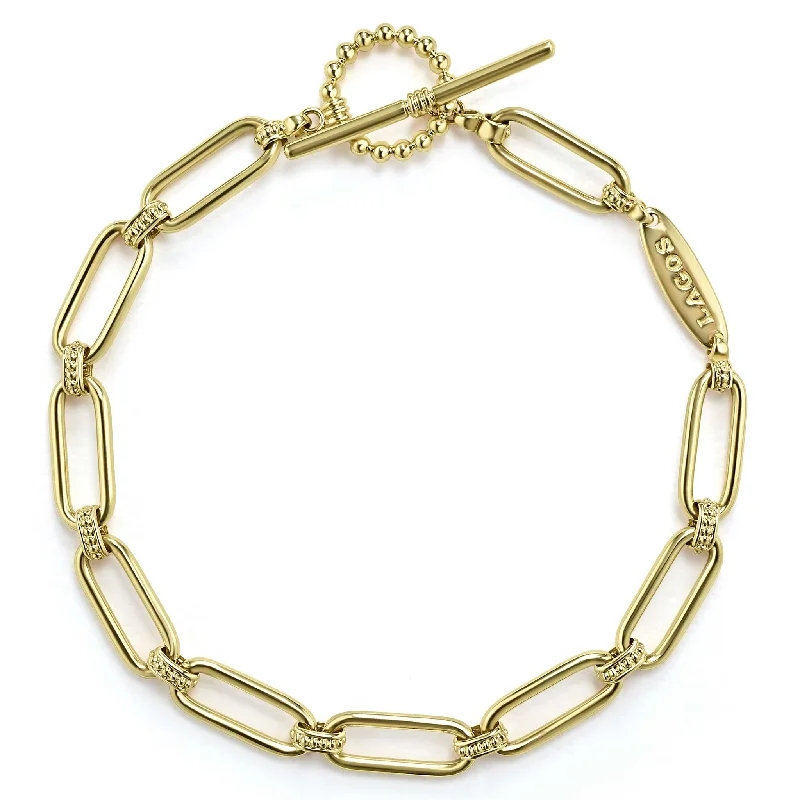 women bracelets -Signature Caviar 18K Gold Petite Link Bracelet