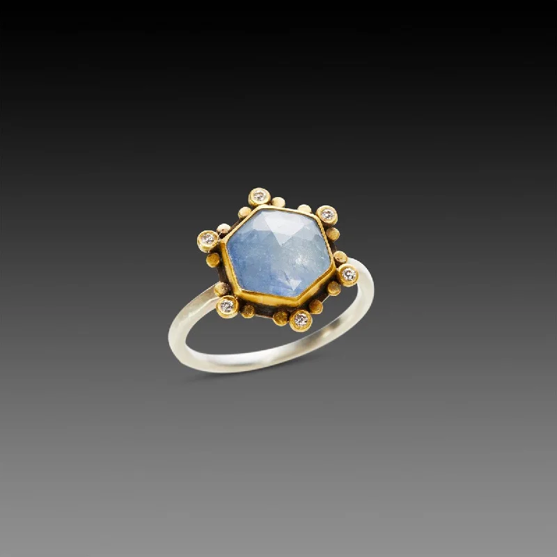 women classic rings -Sapphire Star Ring