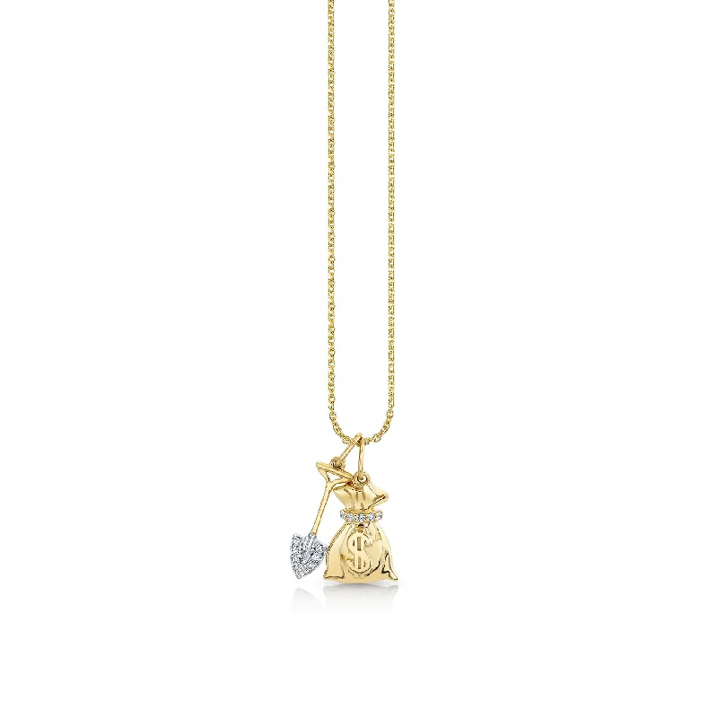 women diamond necklaces -Gold & Diamond Gold Digger Necklace