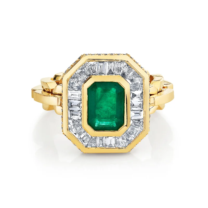 Yellow Gold/Emerald