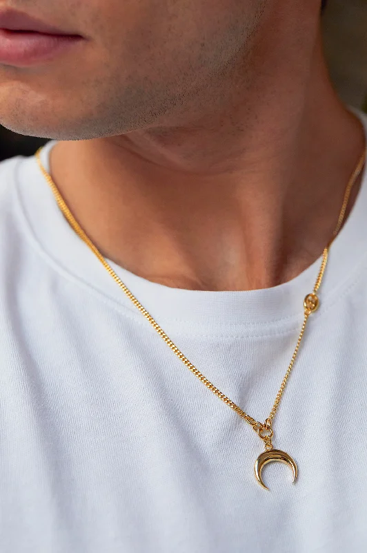 women infinity necklaces -Mens Horn Necklace