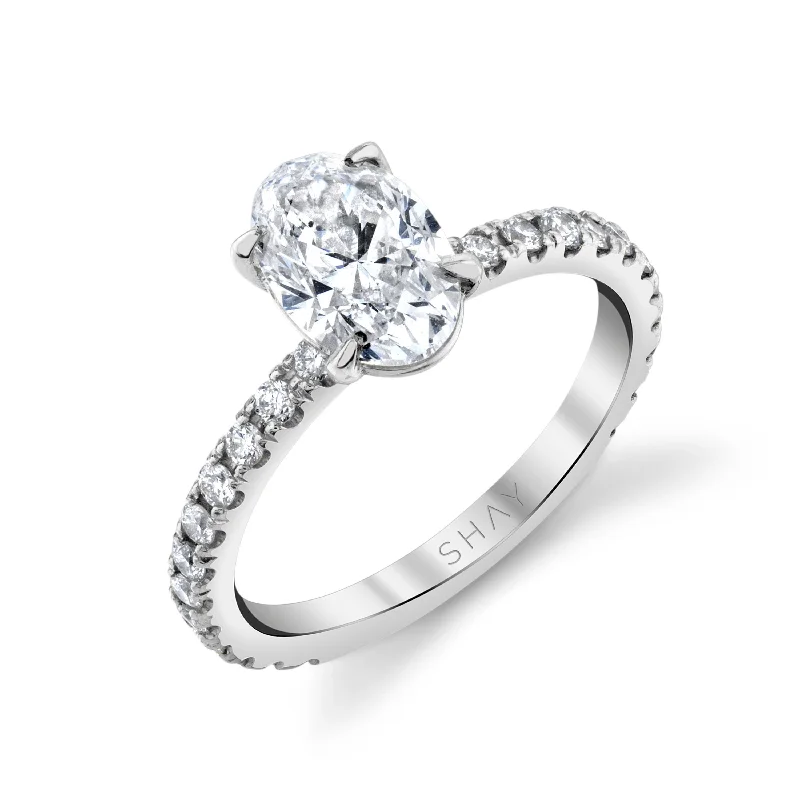 women cushion cut rings -READY TO SHIP DIAMOND OVAL SOLITAIRE RING