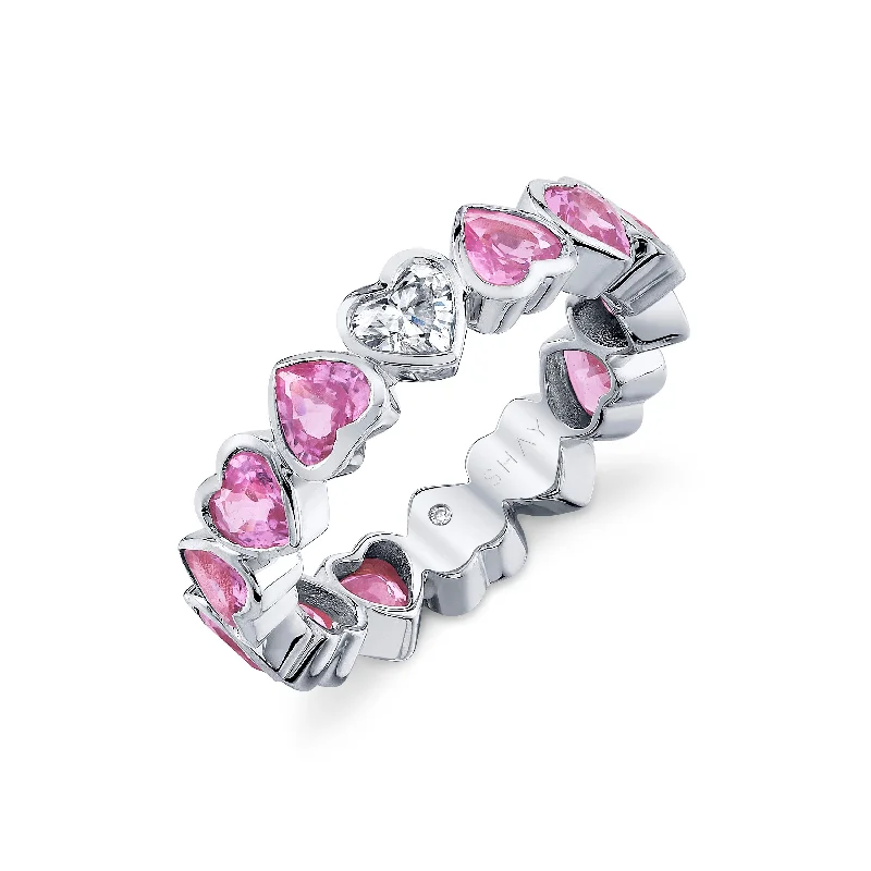 White Gold/Pink Sapphire