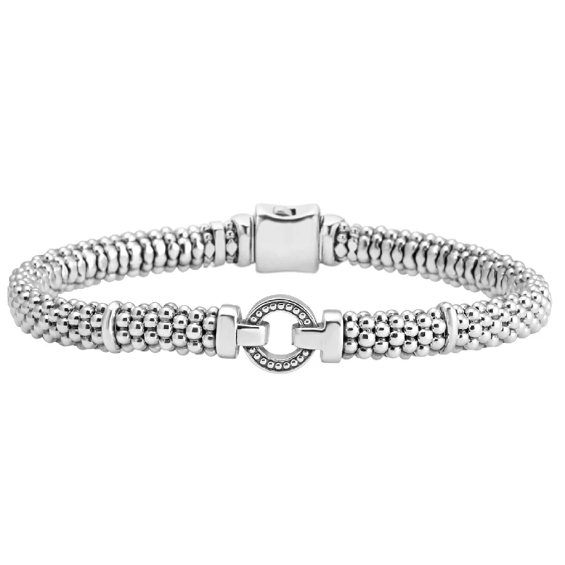 women multi-strand bracelets -Enso Circle Caviar Bracelet | 6mm