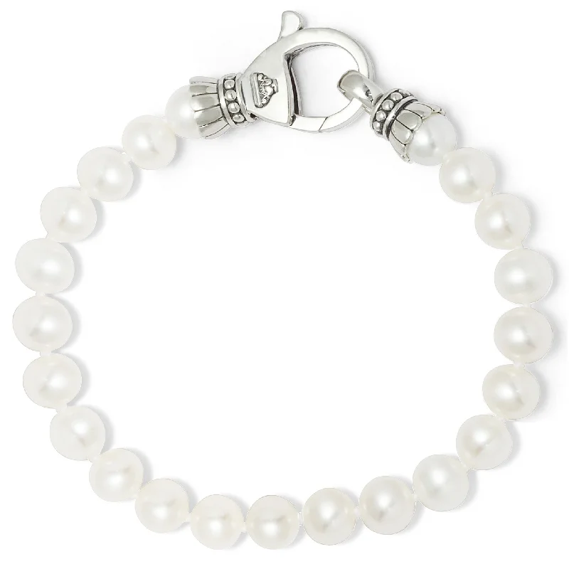 women smooth bangles -Luna Pearl Bracelet