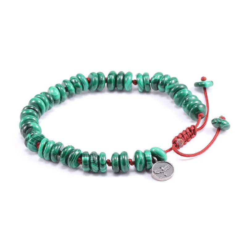 women thin bangles -Malachite Bracelet