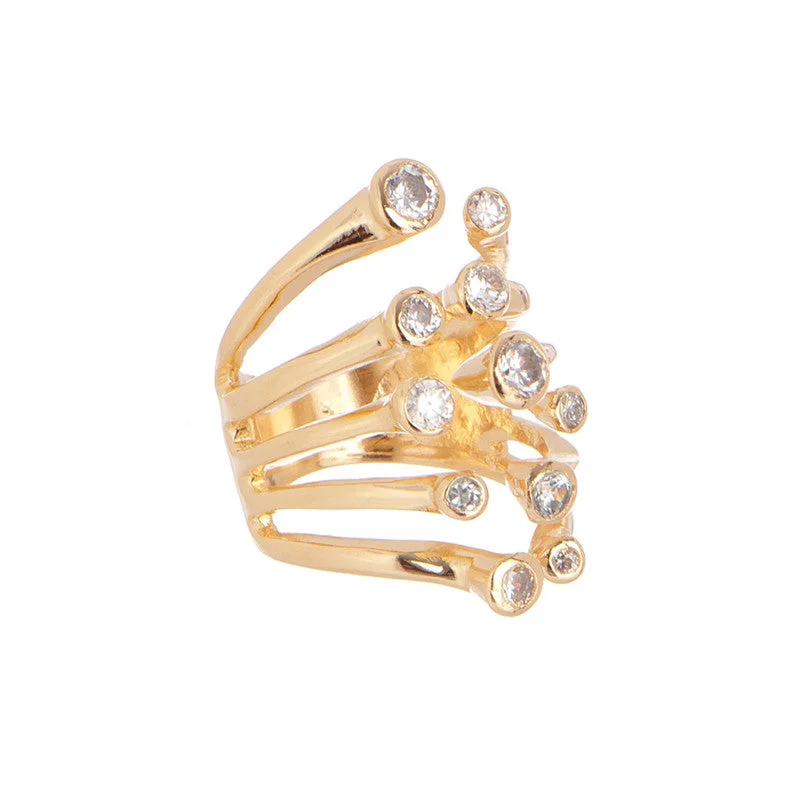 women yellow gold rings -Galaxy Ring