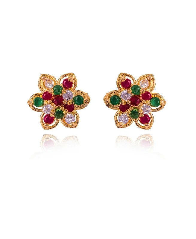 women sparkly drop earrings -Traditional Colored Stone Earrings