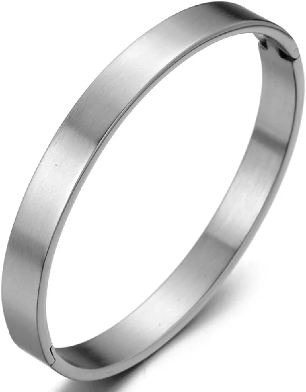 women stacking bracelets -Classic Stainless Steel Bangle Bracelet for Men for Women