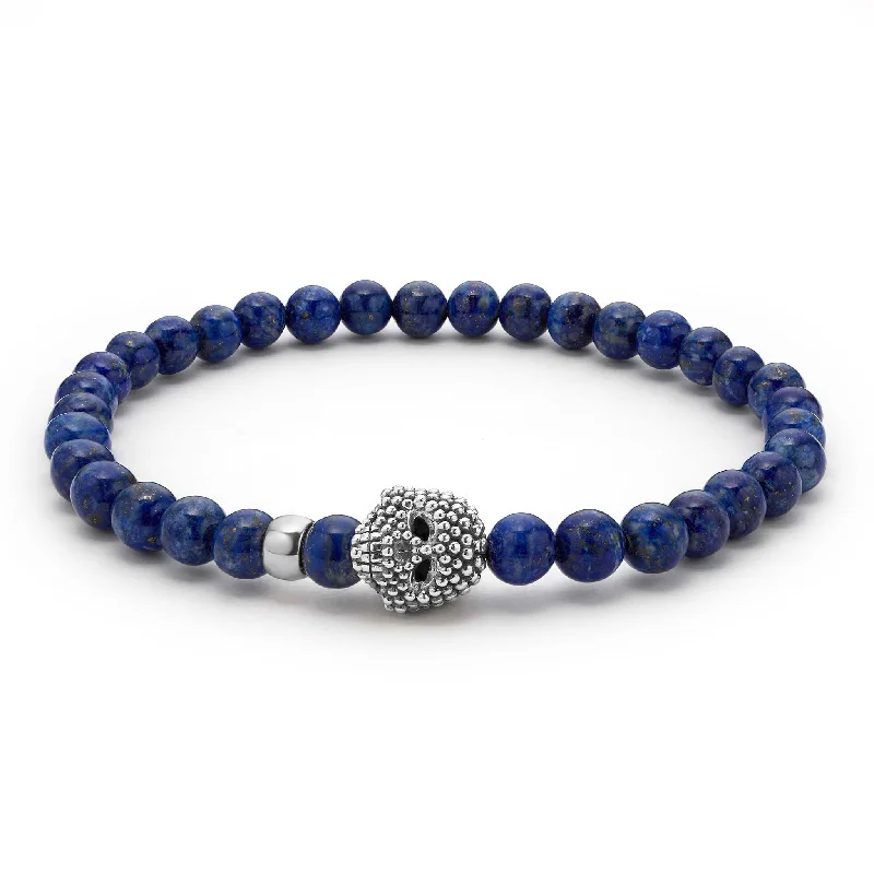 women birthstone bracelets -Anthem Lapis Skull Bracelet