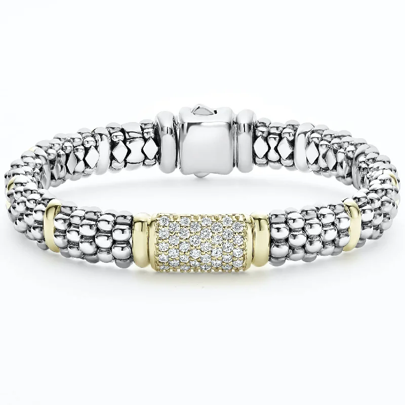 women twisted bracelets -Signature Caviar Caviar Diamond Bracelet | 9mm